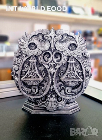 Плакет Везни (Libra) 20 см ръчно рисуван цвят сребро