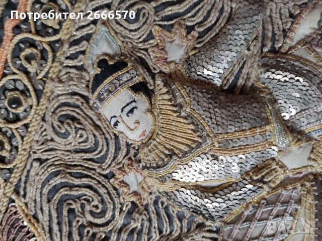 Стар китайски гоблен, снимка 4 - Антикварни и старинни предмети - 35059480