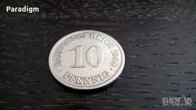 Райх монета - Германия - 10 пфенига | 1908г.; серия A, снимка 2 - Нумизматика и бонистика - 29334145