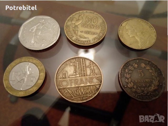 Лот френски монети Франкове