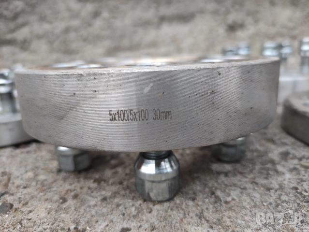 Комплект Алуминиеви Фланци 5х100 – 20мм и 30мм (Централен отвор 56.1) , снимка 5 - Части - 54182534
