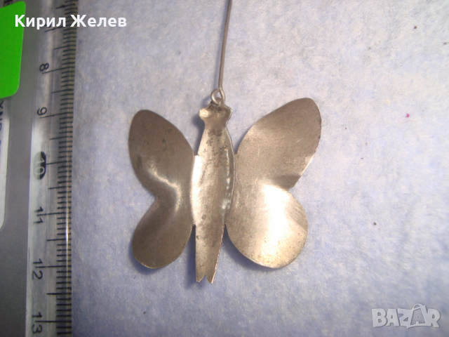 КРАСИВА и НЕЖНА ПОСРЕБРЕНА АРТ ФИГУРАЛНА ВИСУЛКА ОБЕЦА - ПЕПЕРУДА 7563, снимка 3 - Обеци - 36507628