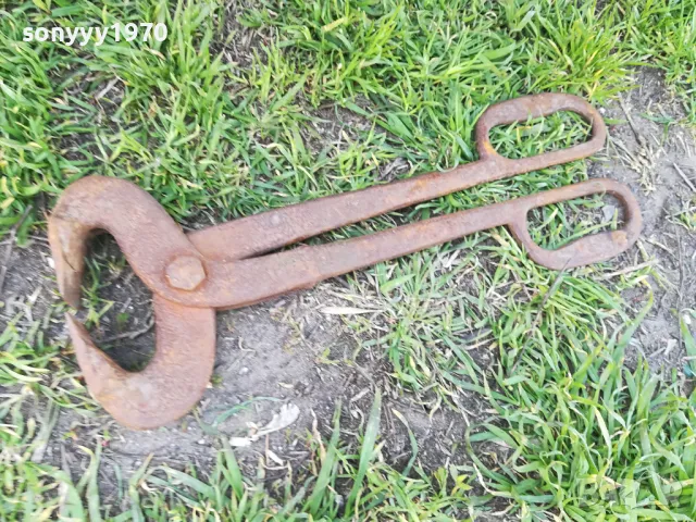 антики-стари ковашки клещи 36см 1204251651, снимка 7 - Антикварни и старинни предмети - 49871762