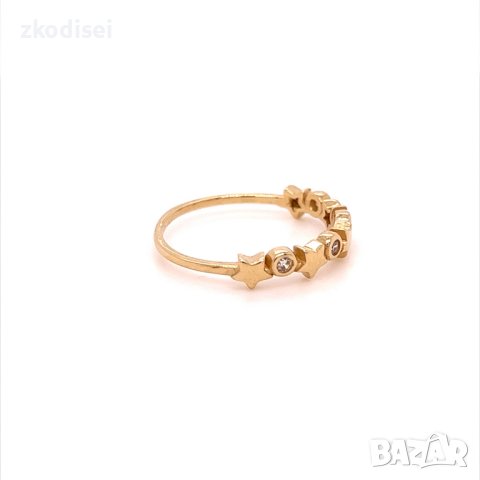 Златен дамски пръстен 1,62гр. размер:56 14кр. проба:585 модел:20025-2, снимка 2 - Пръстени - 42528413