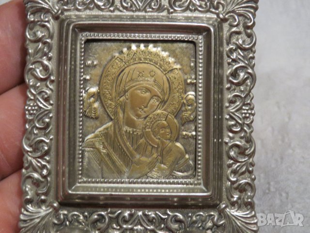 Старинна Панагия медальон Дева Мария, богородица с младенеца внос Израел, Йерусалим, снимка 3 - Антикварни и старинни предмети - 29306589