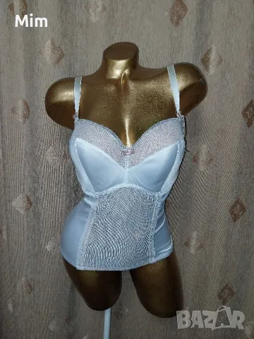 Parfait 75 E Сатенен корсет в екрю, снимка 5 - Корсети, бюстиета, топове - 50076473