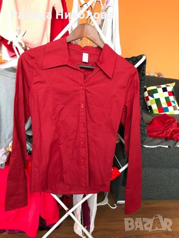Риза дамска червена М р нова , снимка 5 - Ризи - 38997731
