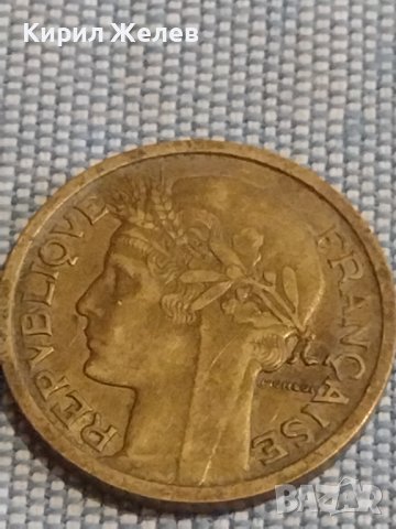 Две монети 1 франк 1937г. Франция / 25 сантима 1942г. Белгия за КОЛЕКЦИЯ ДЕКОРАЦИЯ 30196, снимка 5 - Нумизматика и бонистика - 44489328