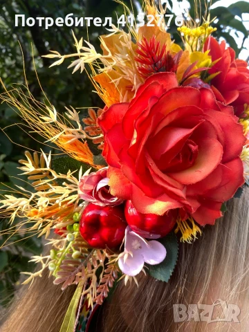 Диадема с цветя, снимка 5 - Аксесоари за коса - 50931218