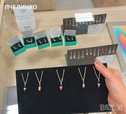 Комплект обеци с колие