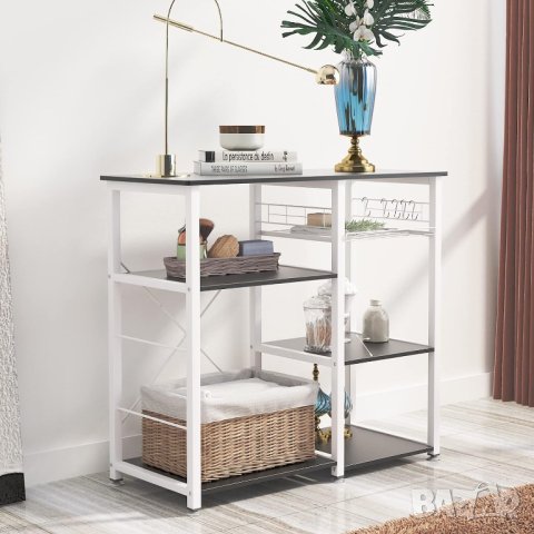 Метална кухненска етажерка W5S-BK, снимка 7 - Етажерки - 42915069