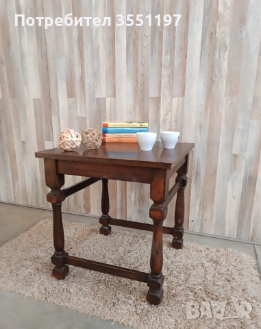 Много запазена  холна маса с резбовани крака - 1 бр, снимка 2 - Маси - 51789524