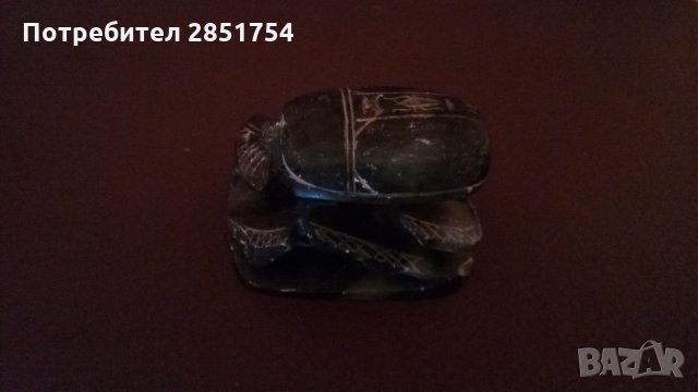 Египетски скарабей от сапунен камък, снимка 7 - Колекции - 31891702