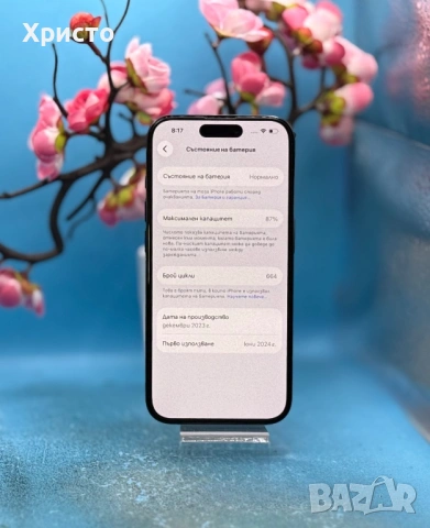 Apple iPhone 15 Pro, 256GB, 5G, Blue Titanium , снимка 6 - Apple iPhone - 54095869