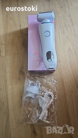 Solys Дамски електрически епилатор за жени, 2 в 1, за мокро и сухо бръснене, (син), снимка 6 - Епилатори - 51231143