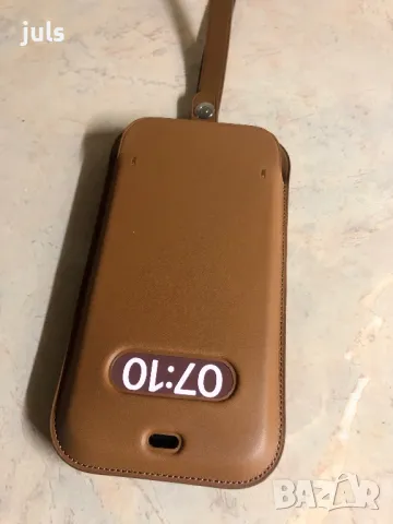 Чатичка - калъф за Iphone 12 / 12 Pro, естествена кожа, снимка 7 - Калъфи, кейсове - 50323563