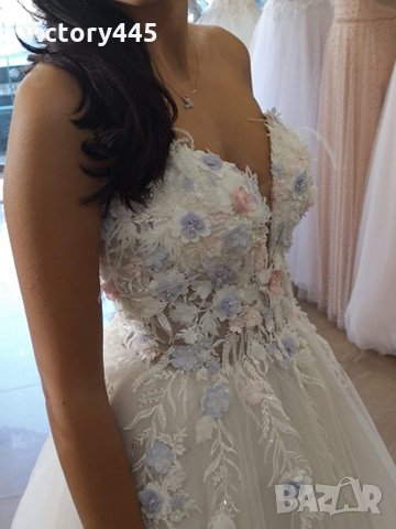 Уникална булчинска рокля Fashion floral, снимка 2 - Сватбени рокли - 29474359