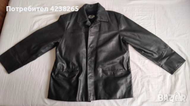 кожено яке - черно, естествена кожа, с подплата, снимка 2 - Якета - 52217014