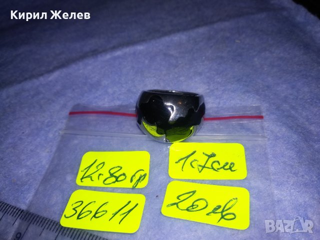 ДИЗАЙНЕРСКИ ФЕШЪН АРТ МОДЕЛ СРЕБРИСТ ПРЪСТЕН с ЕМАЙЛ 36611, снимка 5 - Пръстени - 39758635
