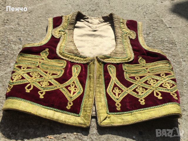старинен елек, елече /кадифе, сърма/, снимка 6 - Антикварни и старинни предмети - 38394045