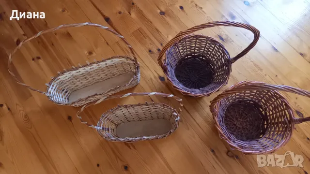 Плетени кошници, снимка 12 - Декорация за дома - 49871060