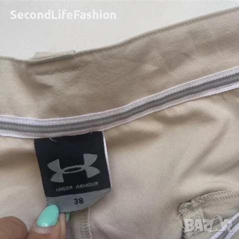 Мъжки голф шорти Under Armor размер 38 бежови спортни , снимка 2 - Къси панталони - 53219519