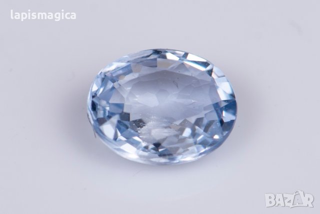 Син сапфир 0.61ct само нагряван овална шлифовка, снимка 1 - Други - 39409975