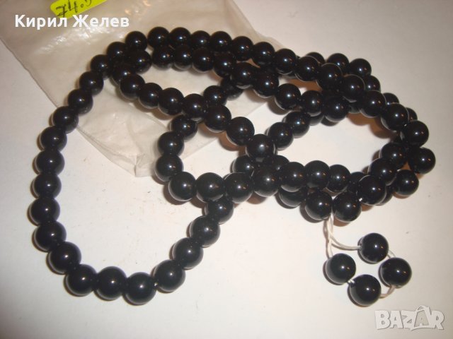 ПРЕВЪЗХОДЕН ВИНТИДЖ СТАРИНЕН ГЕРДАН от ЧЕРНИ ПЕРЛИ КРИСТАЛНИ ТЕЖКО и МАСИВНО 12719, снимка 4 - Колиета, медальони, синджири - 30580787