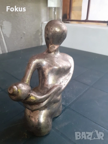 Невероятна метална статуетка фигура пластика, снимка 2 - Антикварни и старинни предмети - 53307414