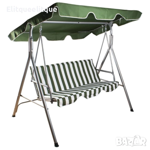 Градинскa люлка двуместна, бял/зелен - 140 *110*H153, снимка 2 - Други стоки за дома - 52173675