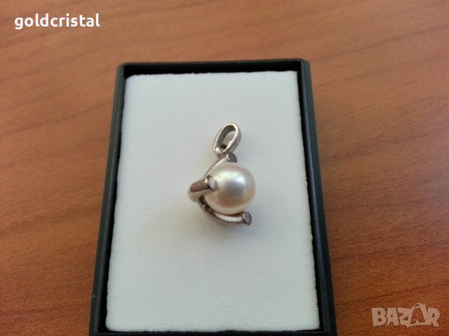 Сребърна висулка с перла , снимка 1 - Антикварни и старинни предмети - 42770748