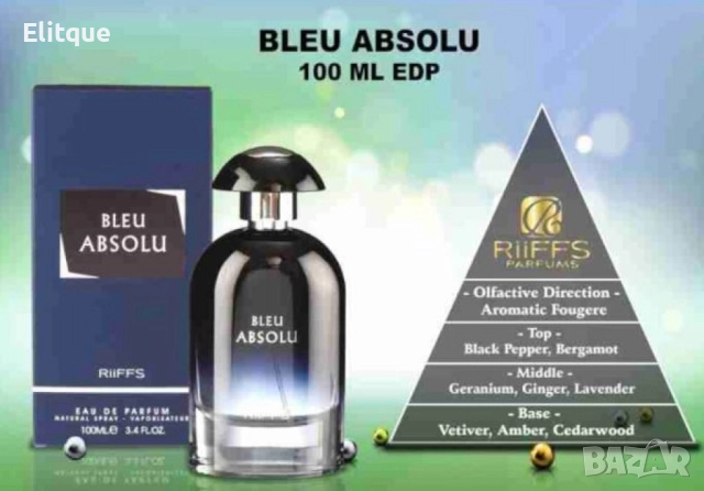 Парфюмна вода Riiffs Bleu Absolute 100 ml за мъже, снимка 7 - Мъжки парфюми - 52787098