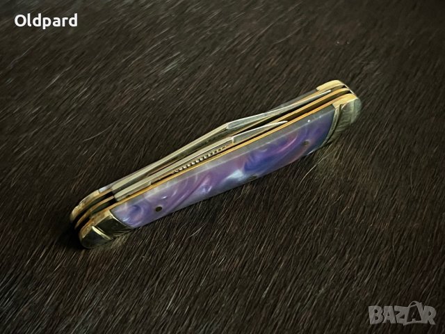 Компактен сгъваем джобен нож на всеки ден RR Peanut Purple Swirl. (RR2150), снимка 2 - Ножове - 44274658