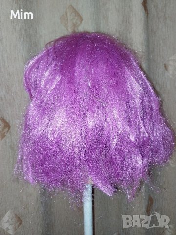 Перука в цикламово/ розово/ от изкуствен косъм за парти , снимка 3 - Аксесоари за коса - 42846103
