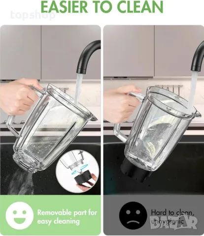 Блендер за сок Cosicosy с кана 1 л без BPA, 500 W, 2 скорости, зелен, снимка 5 - Блендери - 50355253