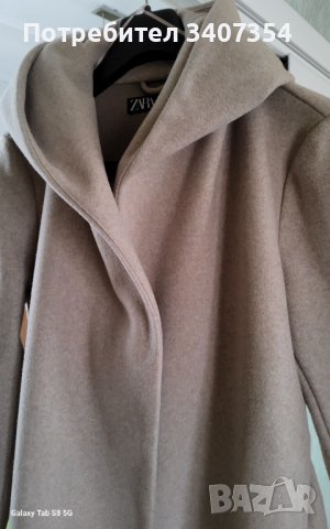 Леко палто  ZARA с качулка, снимка 6 - Палта, манта - 42792032