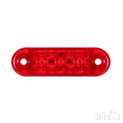 LED габарит 3 LED 63 mm 12-24V с червена светлина