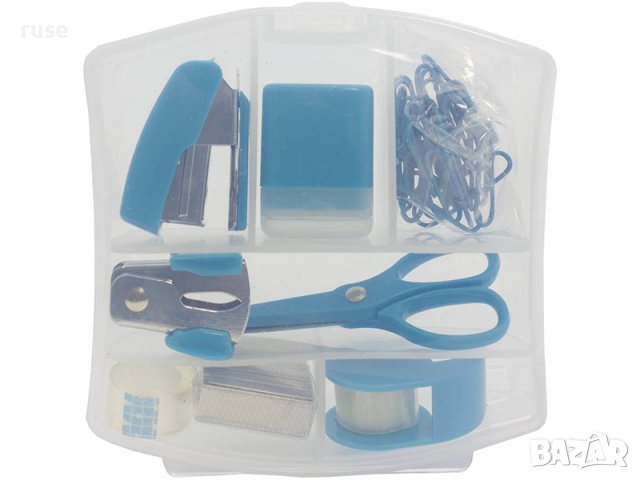 НОВИ! НОВИ! Комплект мини телбод антителбод тиксо държач за тиксо ножичка острилка кламе, снимка 4 - Ученически пособия, канцеларски материали - 27576544