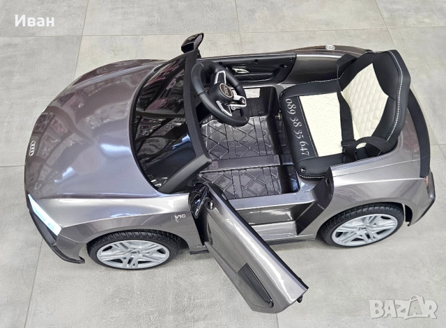 ТОП ЦЕНА!НОВО!Акумулаторна кола Audi R8 Spyder с 12V батерия,меки гуми,металик,USB, снимка 10 - Електрически играчки - 51753310