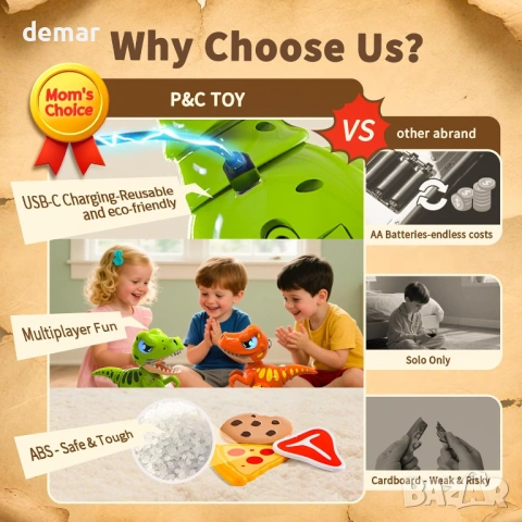 Играчка динозавър с дистанционно управление, сензор за жестове, снимка 6 - Електрически играчки - 54015394