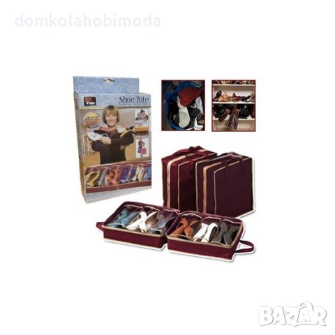 Чанта органайзер за обувки, 6 чифта, Червен и Черен цвят, снимка 8 - Други - 40661974