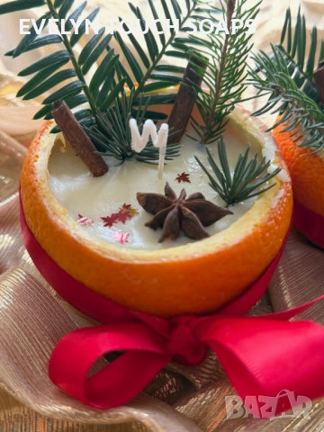 🍊 Коледна масажна свещ „Зимна портокалова магия“, снимка 6 - Други - 52567692