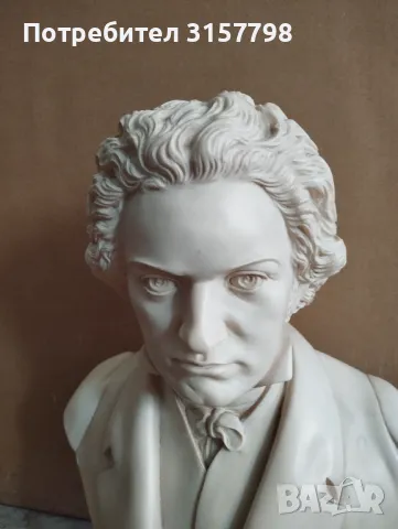Бюст на Бетовен, снимка 2 - Антикварни и старинни предмети - 48080250