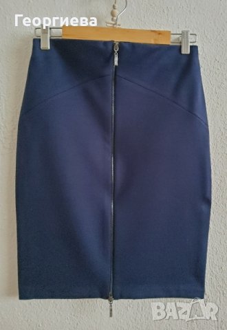 Тъмносиня пола с цип, снимка 1