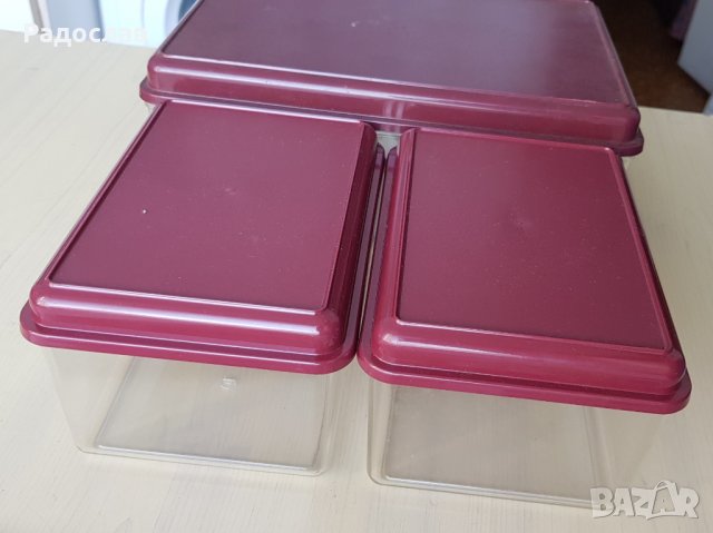 Комплект 3 кутии за хранене компактен 