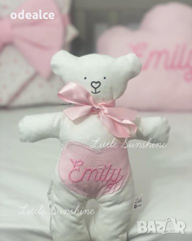 Подаръчен сет - Одеялце, Играчка и възглавничка с бродерия Лукс!, снимка 3 - Спални чували за бебета и деца - 30862104