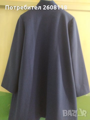 Лилаво палто (манто) - фино, леко, размер L, снимка 3 - Палта, манта - 32082520