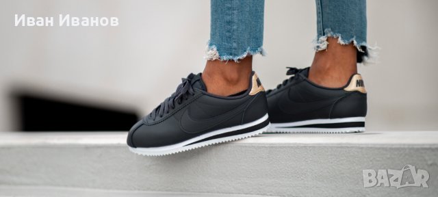 кожени сникърси NIKE  CORTEZ CLASSIC LEATHER номер 39,5-40 , снимка 3 - Маратонки - 37120113