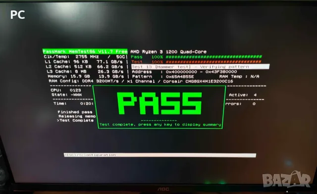 Геймърски Компютър PC Ryzen 5700x / RTX 4060 TI/ 16GB RAM / 256GB SSD 700WКОМПЮТЪРНИ ЧАСТИ Пълен спи, снимка 4 - Геймърски - 55619594
