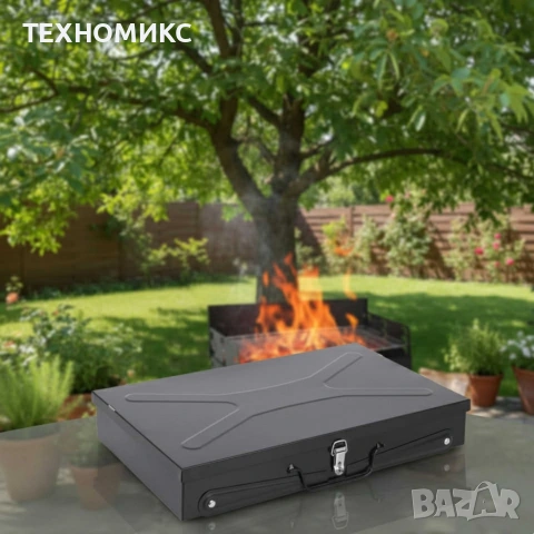 Преносима сгъваема градинска скара , 44x27x37 см, за къмпинг,, снимка 16 - Градински мебели, декорация  - 53030167